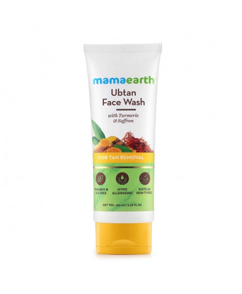 Mamaearth Ubtan Natural Face Wash with Turmeric & Saffron Wash 100 ml